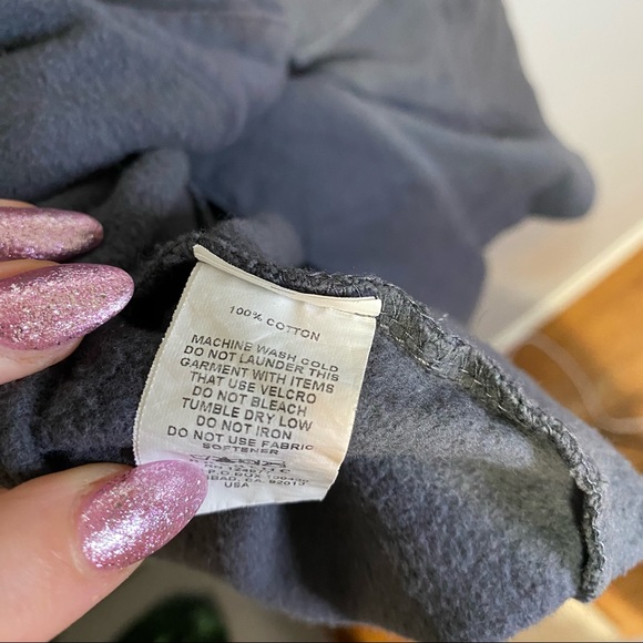 Prana Rowen Knit Jacket Grey Woven Trim Button Down Coat Women’s Size Small - Picture 6 of 7